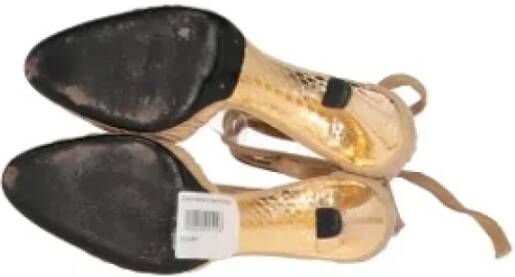 Gucci Vintage Pre-owned Leather sandals Yellow Dames