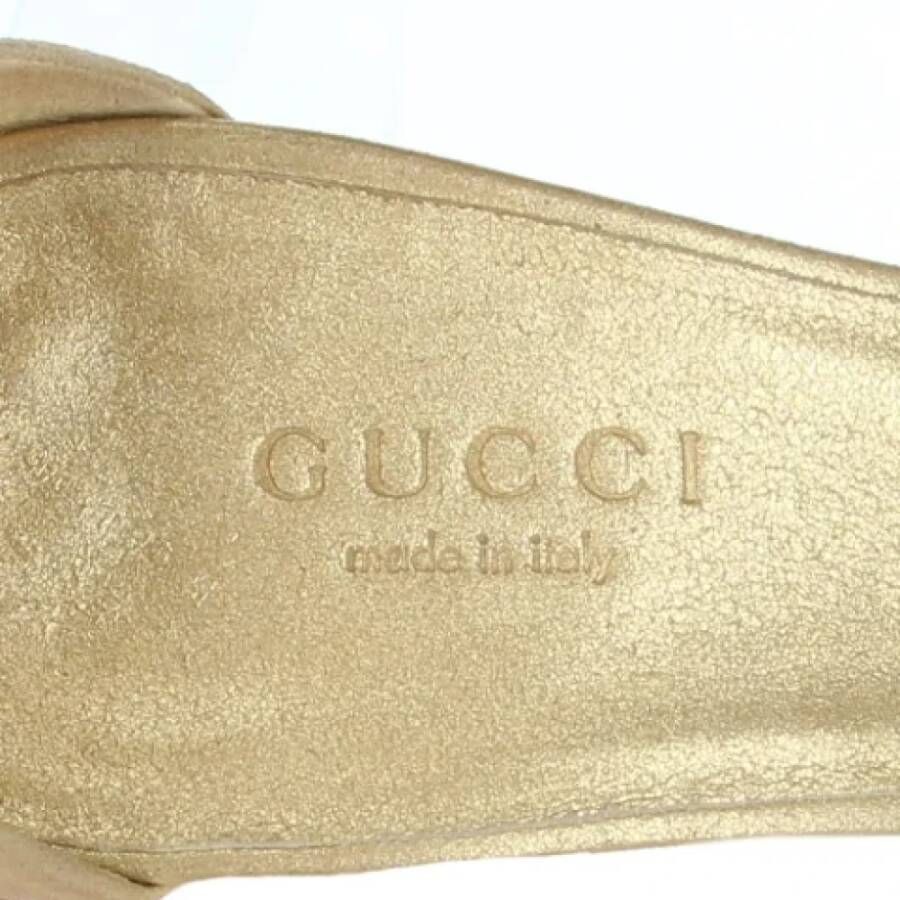 Gucci Vintage Pre-owned Leather sandals Yellow Dames