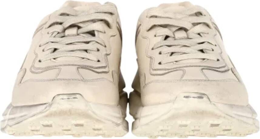 Gucci Vintage Pre-owned Leather sneakers Beige Dames