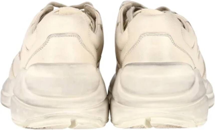 Gucci Vintage Pre-owned Leather sneakers Beige Dames