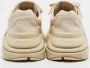 Gucci Vintage Pre-owned Leather sneakers Beige Heren - Thumbnail 4