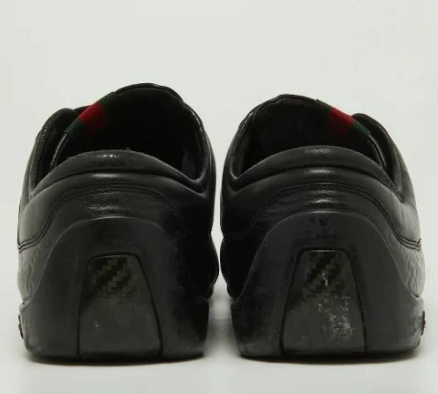 Gucci Vintage Pre-owned Leather sneakers Black Dames