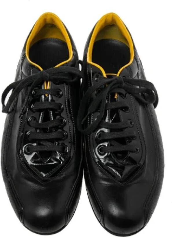 Gucci Vintage Pre-owned Leather sneakers Black Dames