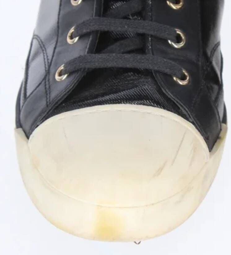 Gucci Vintage Pre-owned Leather sneakers Black Dames