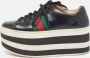 Gucci Vintage Pre-owned Leather sneakers Black Dames - Thumbnail 2