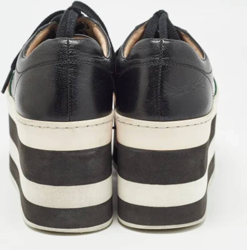 Gucci Vintage Pre-owned Leather sneakers Black Dames