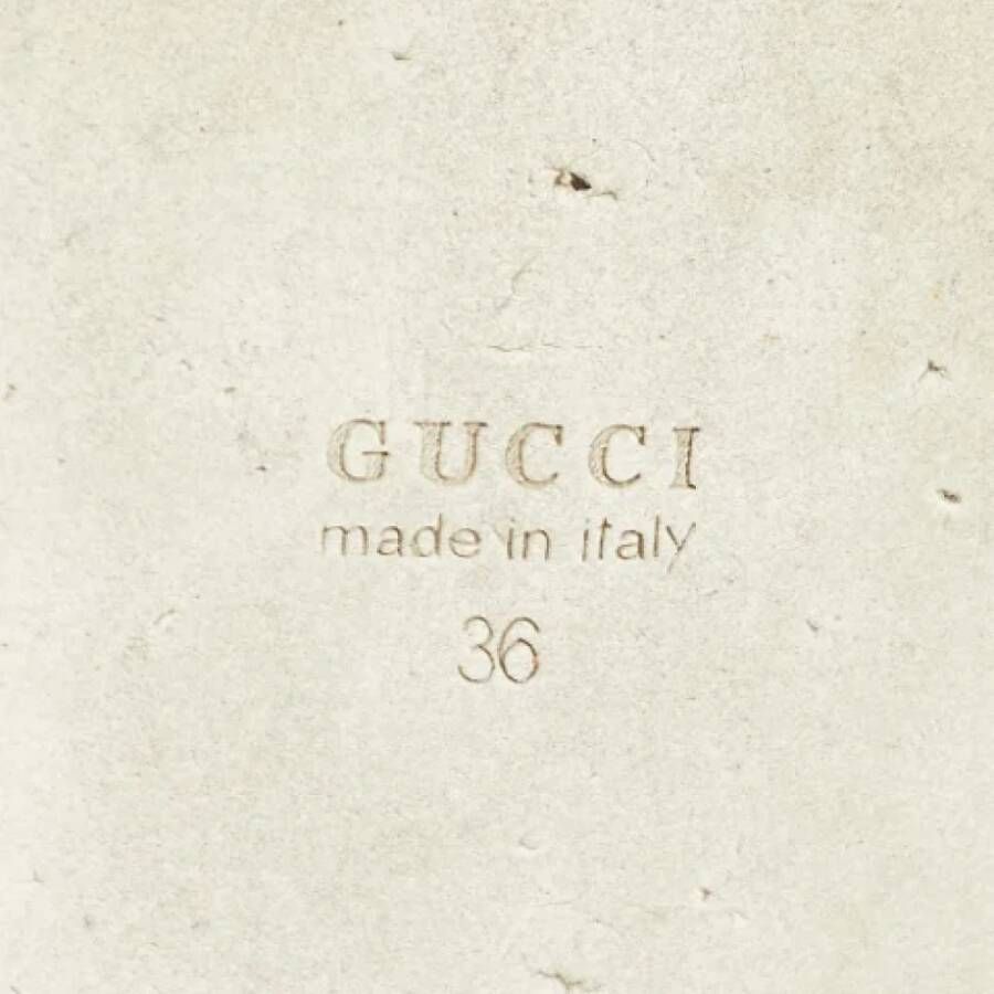Gucci Vintage Pre-owned Leather sneakers Black Dames