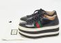 Gucci Vintage Pre-owned Leather sneakers Black Dames - Thumbnail 9