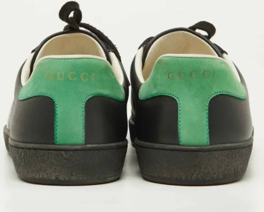 Gucci Vintage Pre-owned Leather sneakers Black Dames