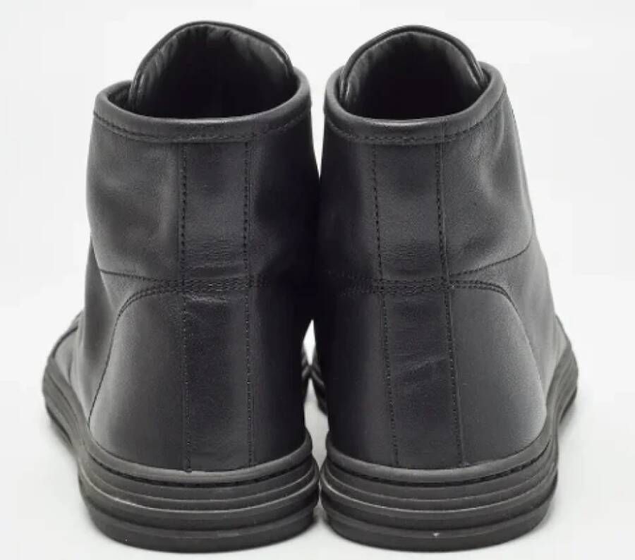 Gucci Vintage Pre-owned Leather sneakers Black Dames