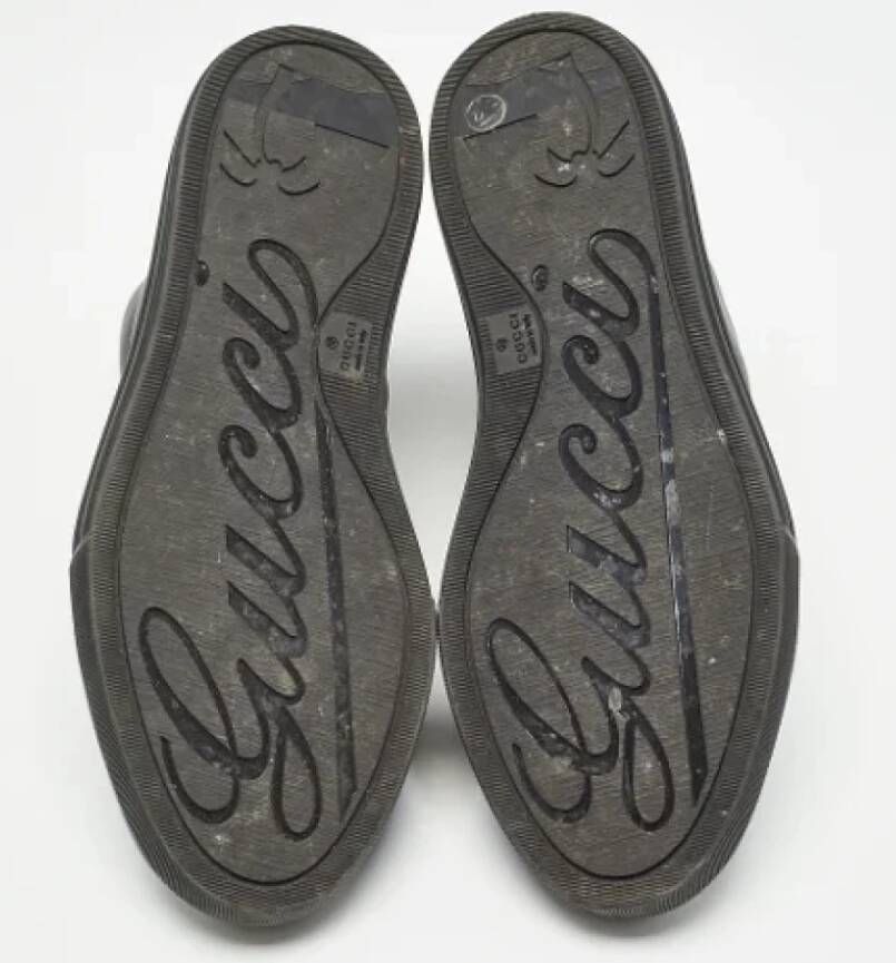 Gucci Vintage Pre-owned Leather sneakers Black Dames