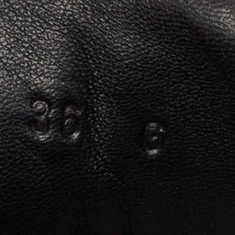 Gucci Vintage Pre-owned Leather sneakers Black Dames