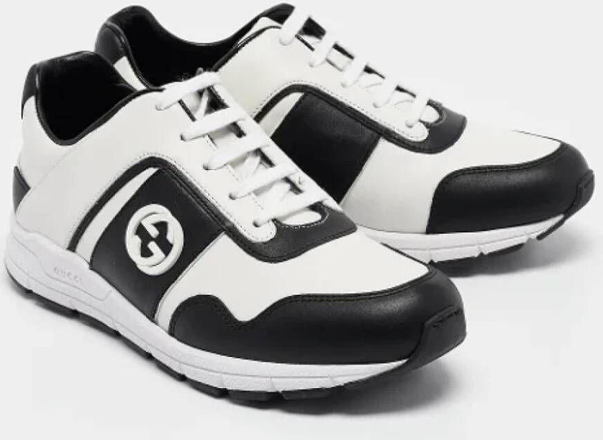 Gucci Vintage Pre-owned Leather sneakers Black Dames