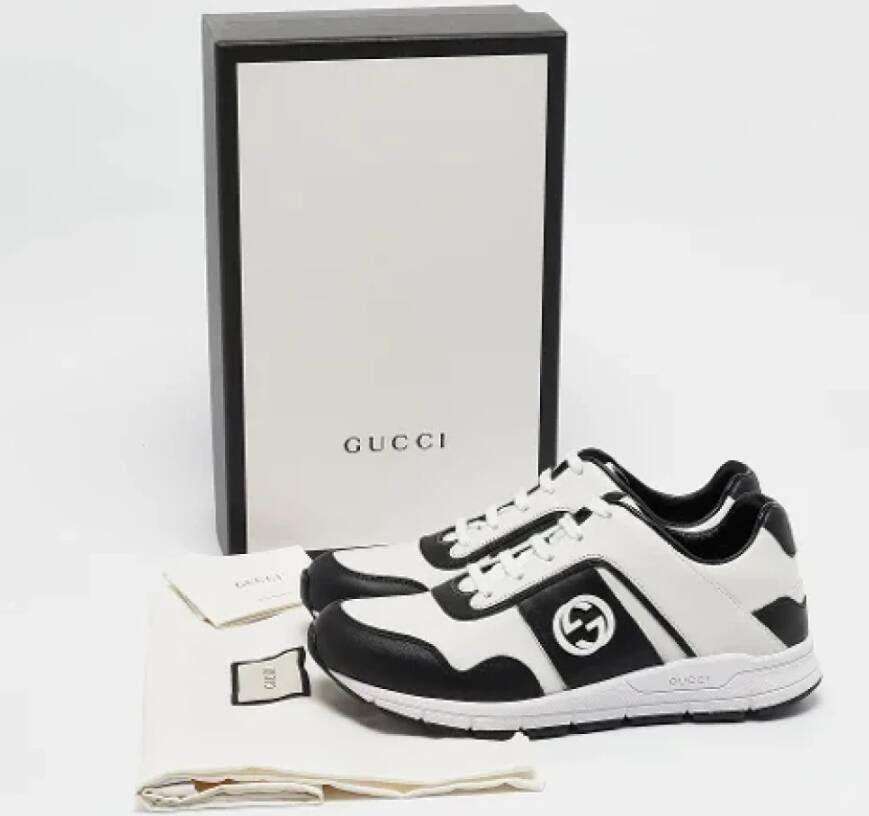 Gucci Vintage Pre-owned Leather sneakers Black Dames
