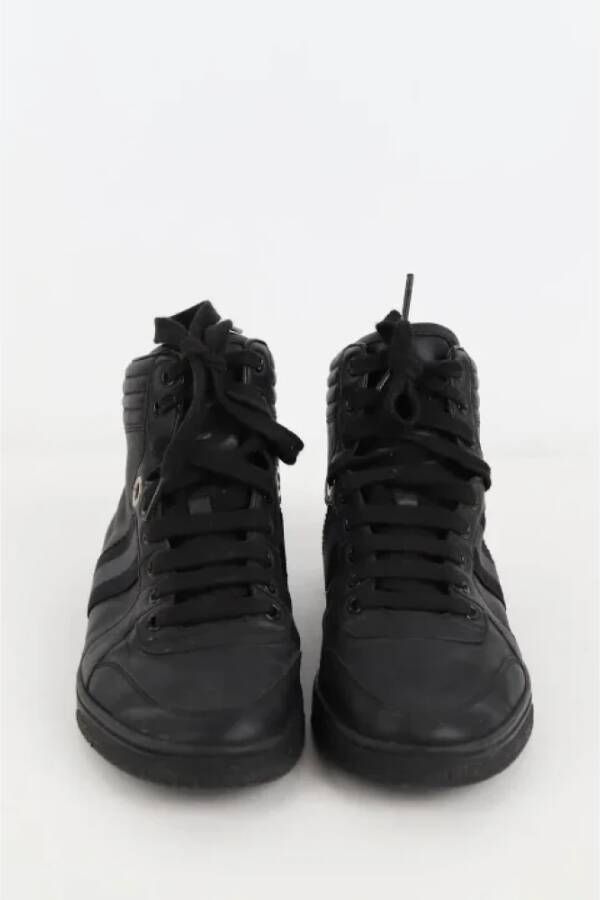 Gucci Vintage Pre-owned Leather sneakers Black Dames