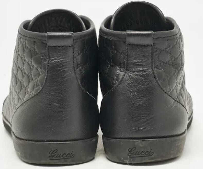 Gucci Vintage Pre-owned Leather sneakers Black Dames