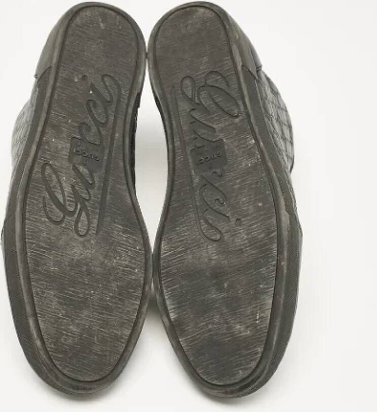 Gucci Vintage Pre-owned Leather sneakers Black Dames