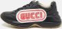 Gucci Vintage Pre-owned Leather sneakers Black Heren - Thumbnail 2