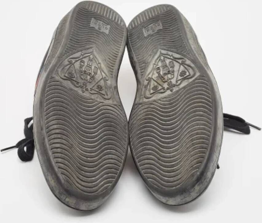 Gucci Vintage Pre-owned Leather sneakers Black Heren