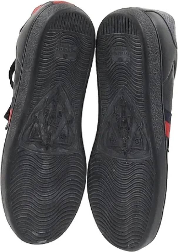 Gucci Vintage Pre-owned Leather sneakers Black Heren