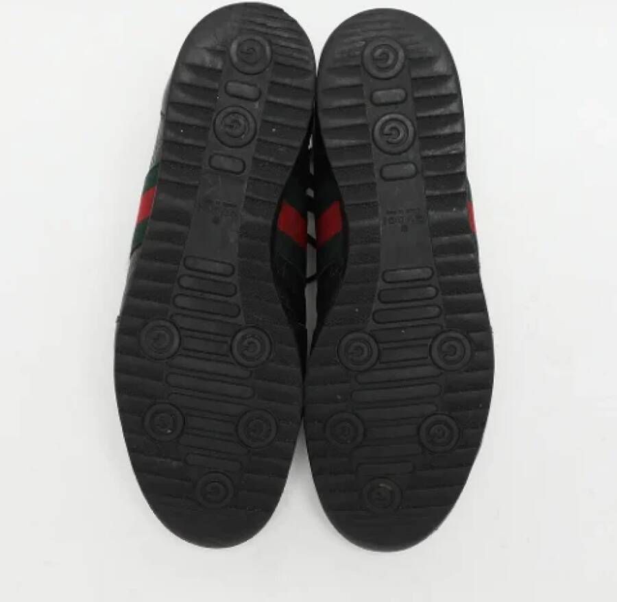 Gucci Vintage Pre-owned Leather sneakers Black Heren