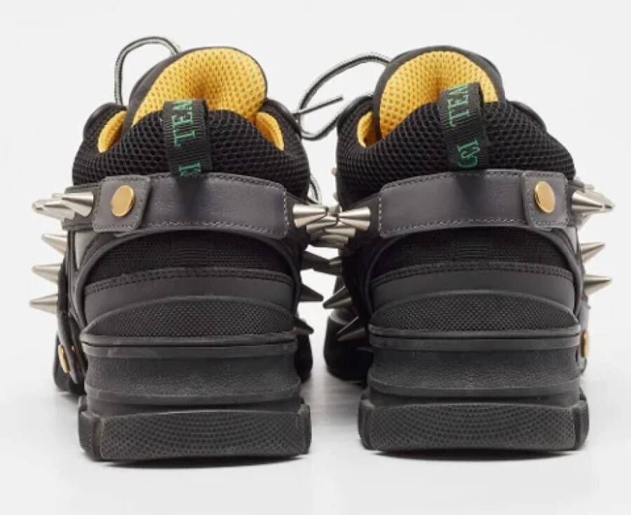 Gucci Vintage Pre-owned Leather sneakers Black Heren