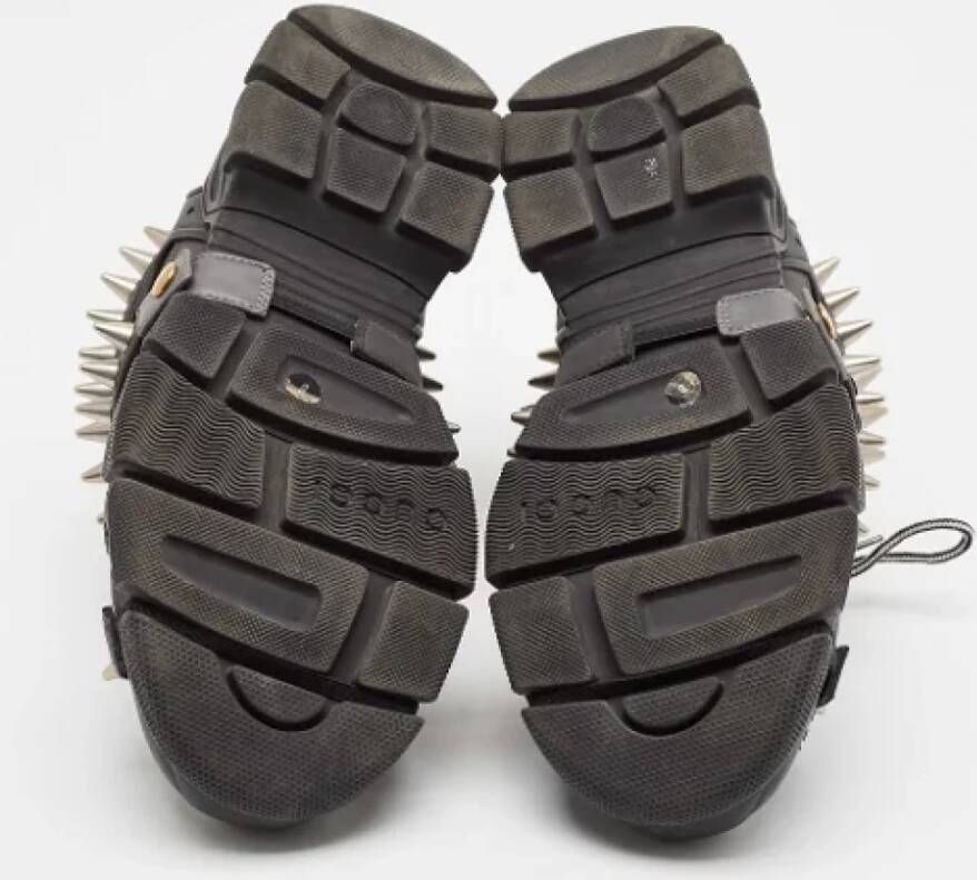 Gucci Vintage Pre-owned Leather sneakers Black Heren