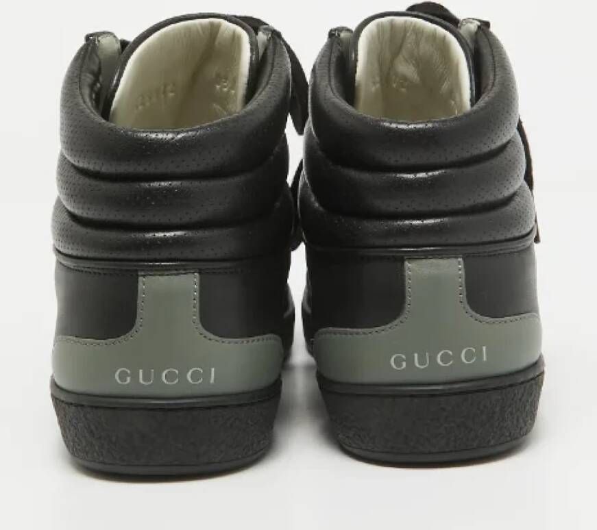 Gucci Vintage Pre-owned Leather sneakers Black Heren