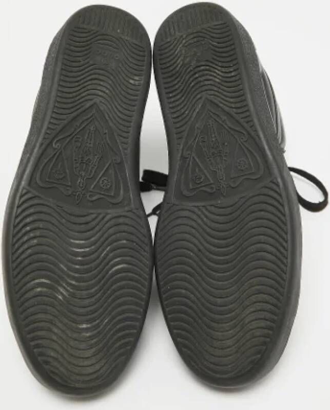 Gucci Vintage Pre-owned Leather sneakers Black Heren