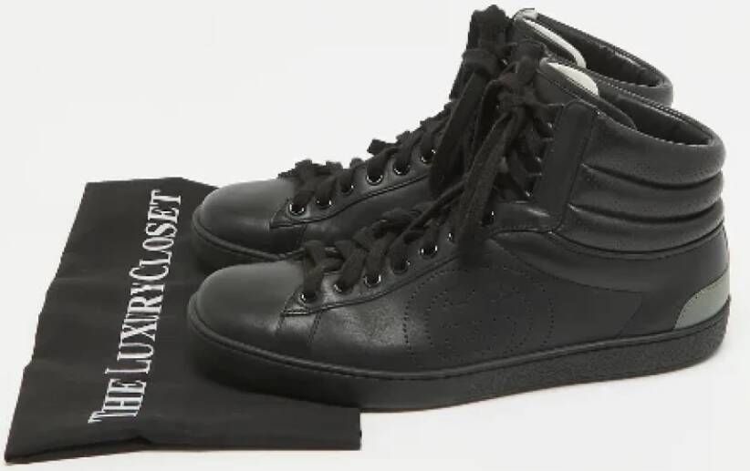 Gucci Vintage Pre-owned Leather sneakers Black Heren