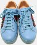 Gucci Vintage Pre-owned Leather sneakers Blue Dames - Thumbnail 3
