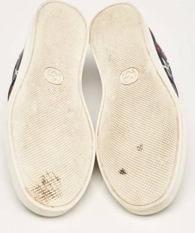 Gucci Vintage Pre-owned Leather sneakers Blue Dames