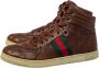 Gucci Vintage Pre-owned Leather sneakers Brown Dames - Thumbnail 4