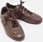 Gucci Vintage Pre-owned Leather sneakers Brown Dames - Thumbnail 3