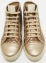 Gucci Vintage Pre-owned Leather sneakers Gray Dames - Thumbnail 3