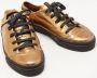Gucci Vintage Pre-owned Leather sneakers Gray Dames - Thumbnail 4