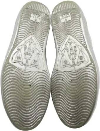 Gucci Vintage Pre-owned Leather sneakers Gray Heren