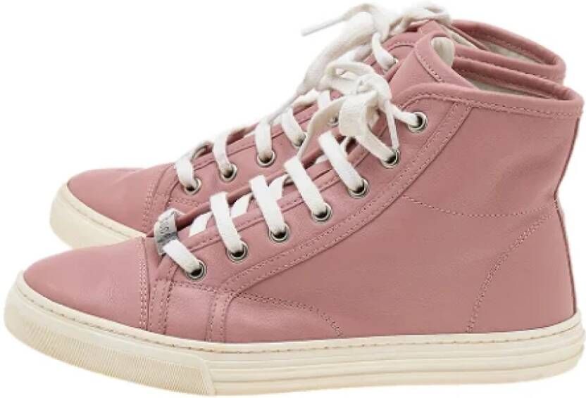 Gucci Vintage Pre-owned Leather sneakers Pink Dames