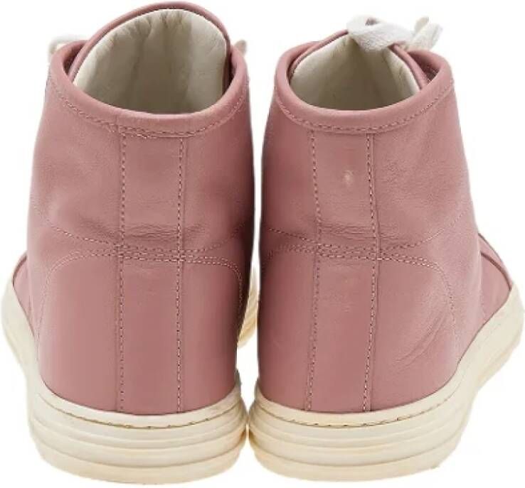 Gucci Vintage Pre-owned Leather sneakers Pink Dames