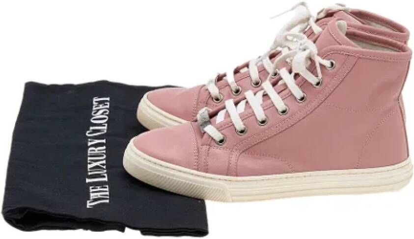 Gucci Vintage Pre-owned Leather sneakers Pink Dames