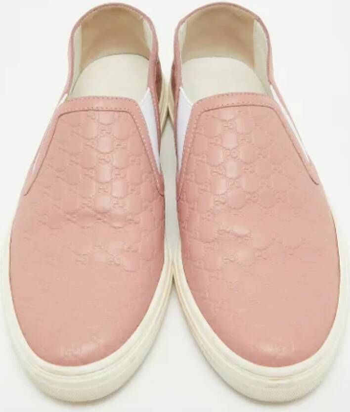 Gucci Vintage Pre-owned Leather sneakers Pink Dames