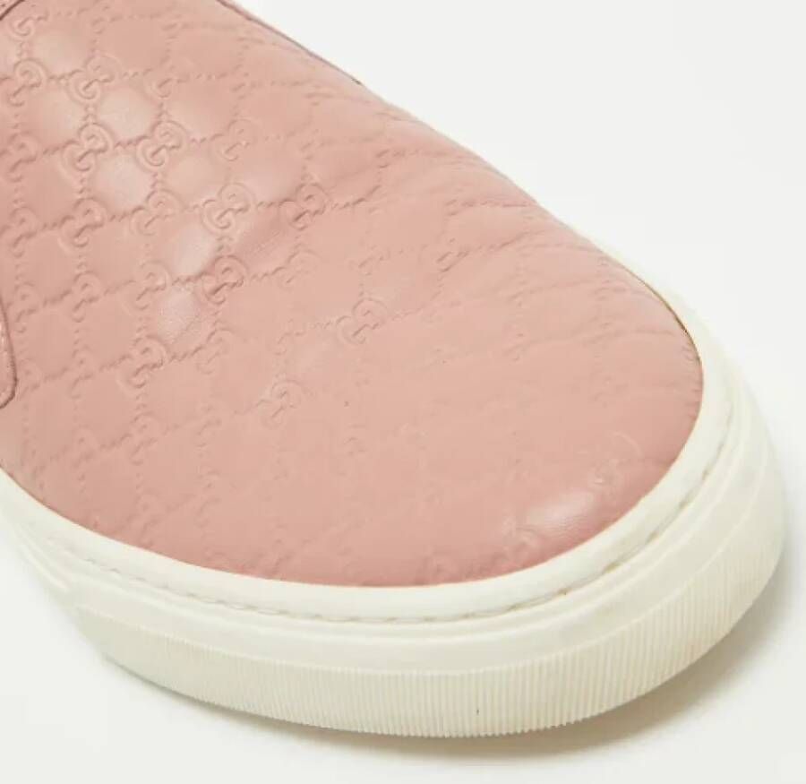 Gucci Vintage Pre-owned Leather sneakers Pink Dames