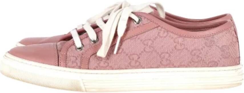 Gucci Vintage Pre-owned Leather sneakers Pink Dames