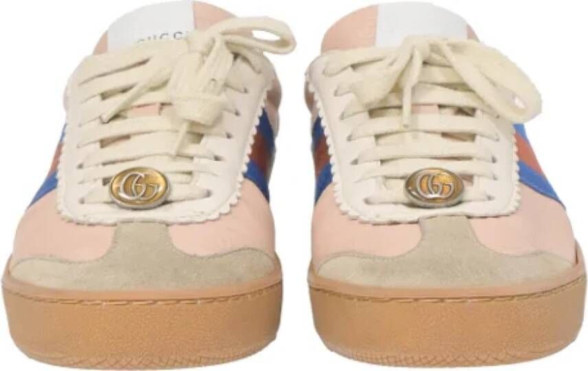 Gucci Vintage Pre-owned Leather sneakers Pink Dames