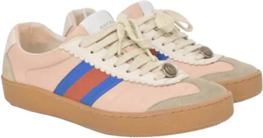 Gucci Vintage Pre-owned Leather sneakers Pink Dames