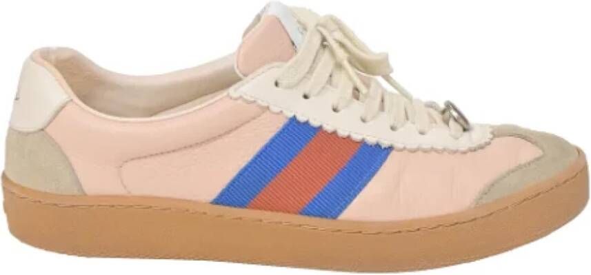 Gucci Vintage Pre-owned Leather sneakers Pink Dames