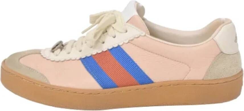 Gucci Vintage Pre-owned Leather sneakers Pink Dames