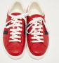 Gucci Vintage Pre-owned Leather sneakers Red Dames - Thumbnail 3