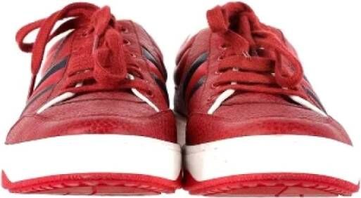 Gucci Vintage Pre-owned Leather sneakers Red Dames
