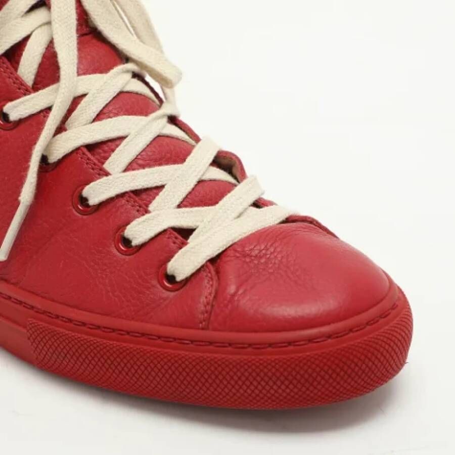 Gucci Vintage Pre-owned Leather sneakers Red Heren